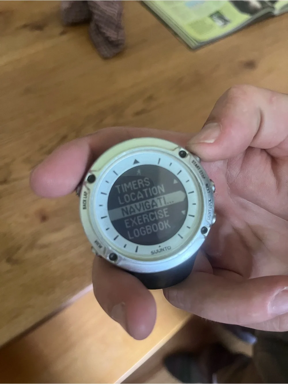Suunto Silver and Black GPS Watch with Digital Display